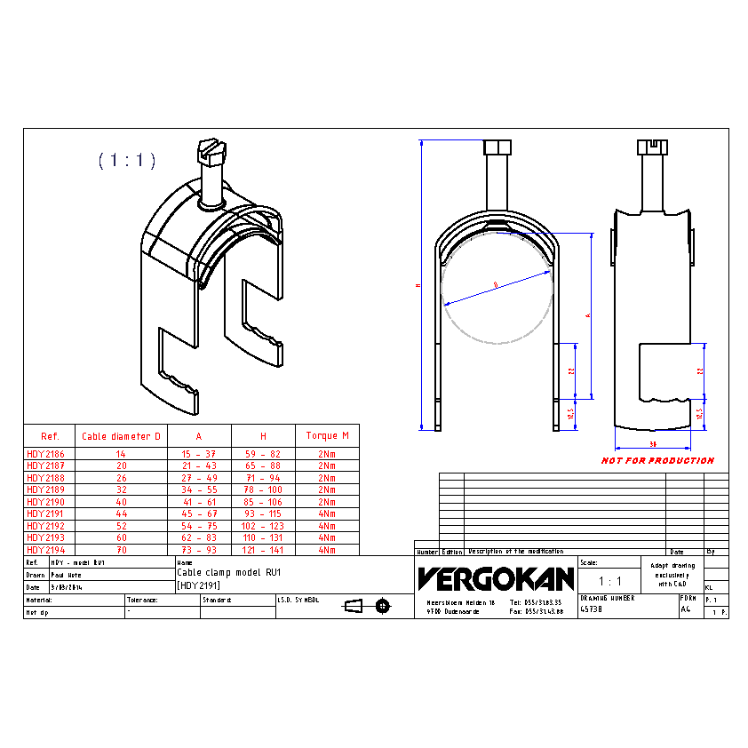 COMMERCIAL Y-klem RU1